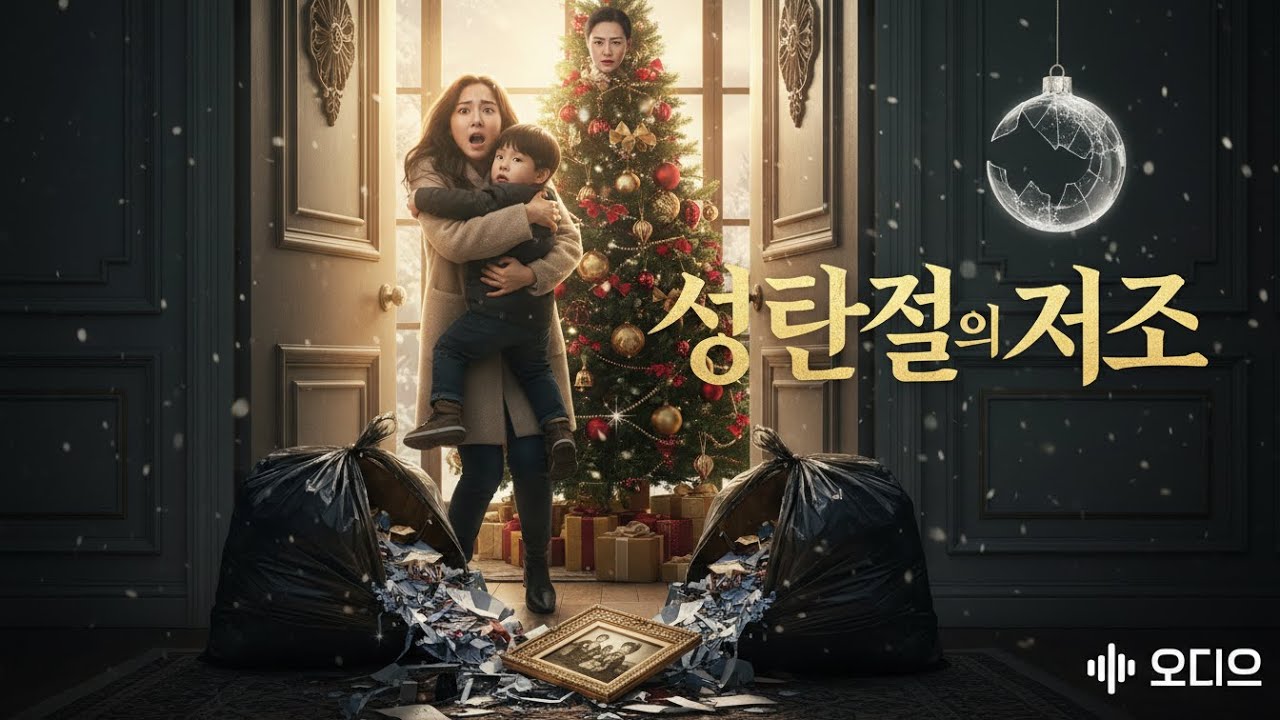 크리스마스에 아들과 집에 돌아오니, 언니가 두 개의 검은 쓰레기봉지를 내 발에 던졌다