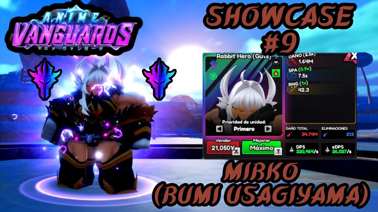 Showcase en español | Mirko, La Heroína Coneja ⭐⭐⭐ con Monarca #animevanguards