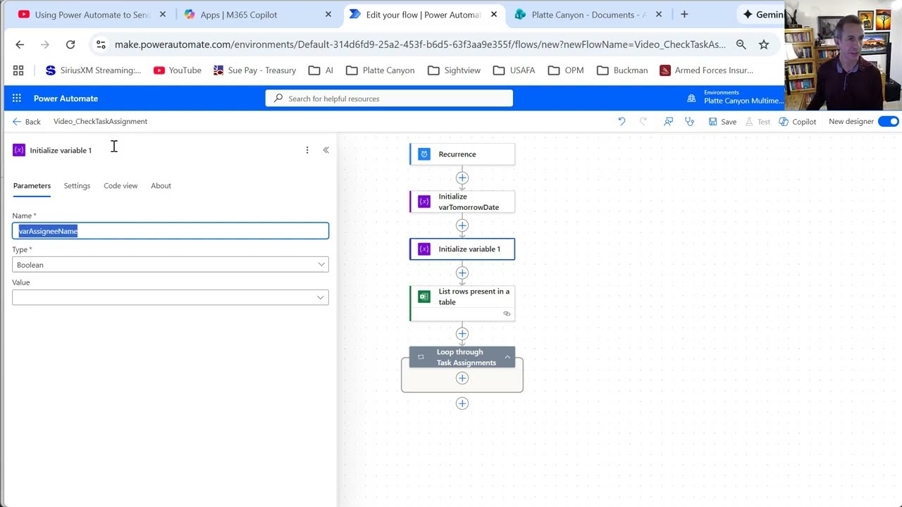 Чтение файла Excel для создания уведомлений о задачах с помощью Power Automate