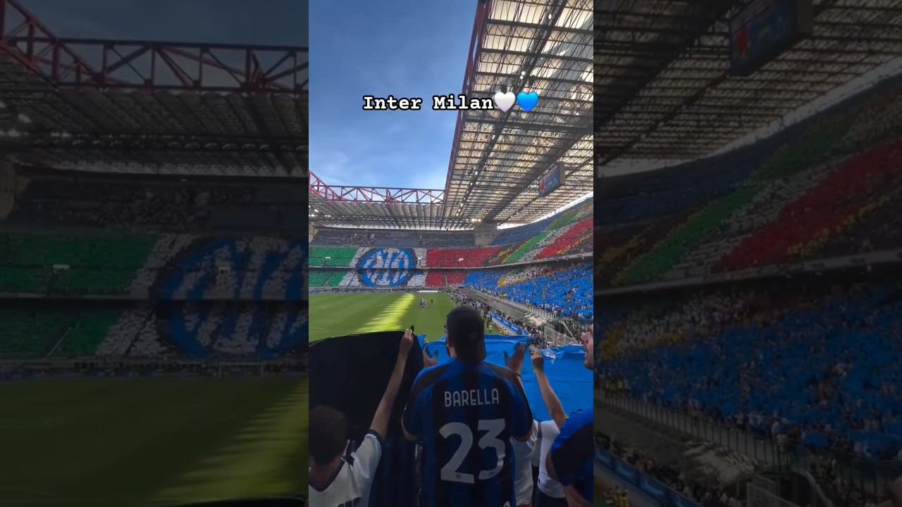 Inter Milan fans singing in San Siro💙🤍 #intermilan #sansiro #uefa #football