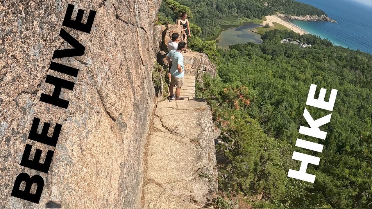 Scariest Hike Beehive trail - Acadia National Park Maine | Full 4k Video  Must Watch!!