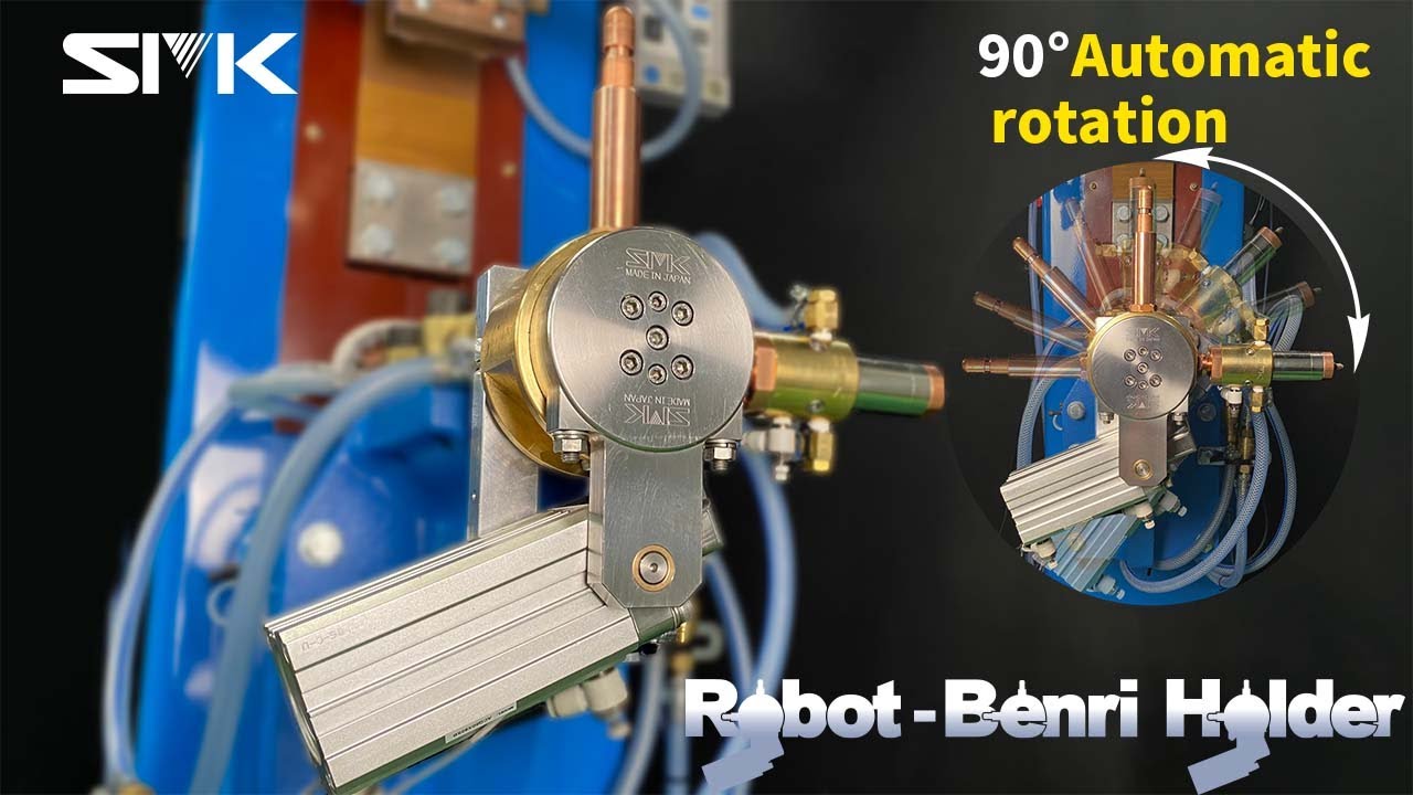 【Robot-Benri Holder】Automatic rotary holder for spot welding machine