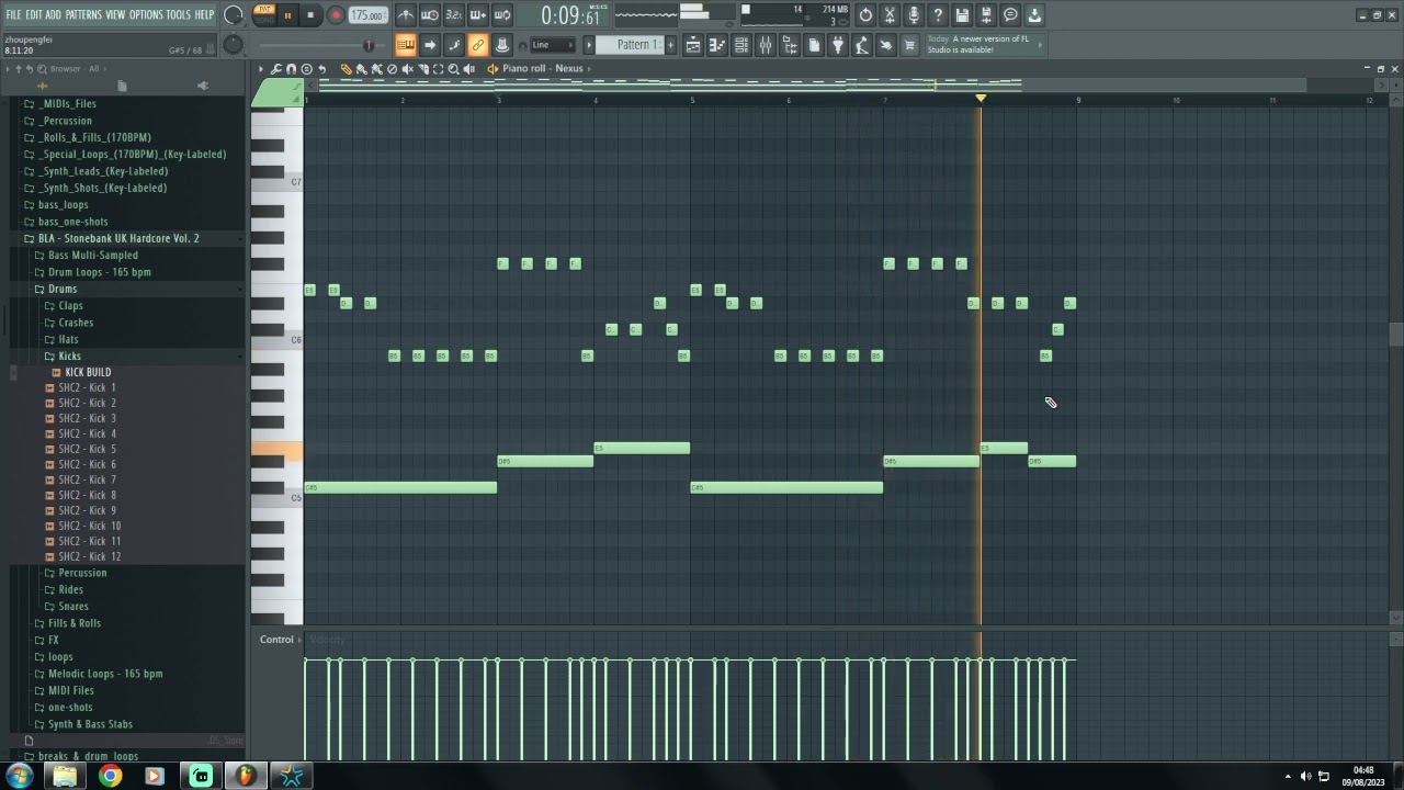 writing uk hardcore chords, riffs and bass