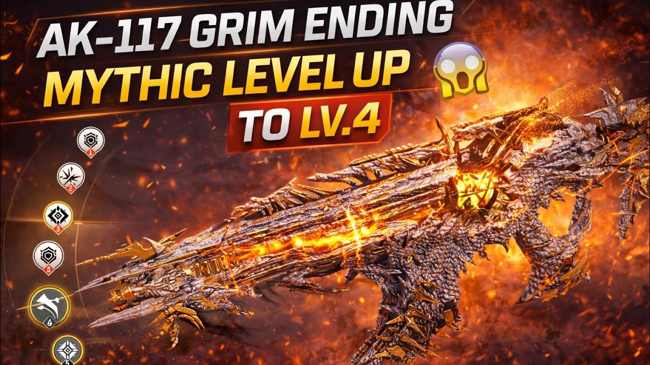 AK-117 Grim Ending MYTHIC Level Up to Lv.4 | Full Upgrade Showcase | COD Mobile