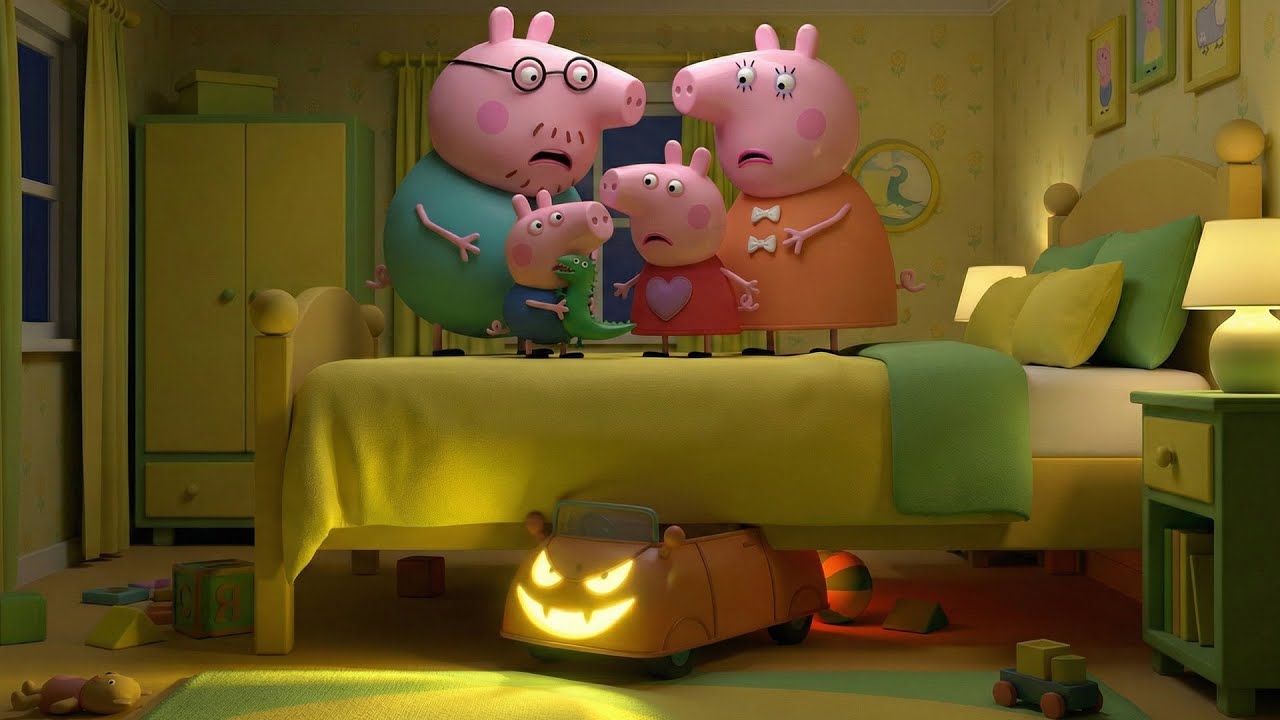Oh No! There's A Strange Sound Under The Bed! Peppa Pig, Don't Be Scared! | Funny Peppa Animation
