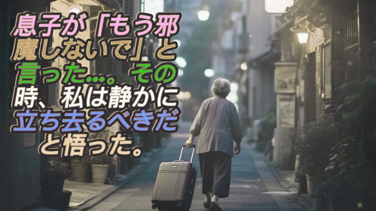 息子が「もう邪魔しないで」と言った…。その時、私は静かに立ち去るべきだと悟った。