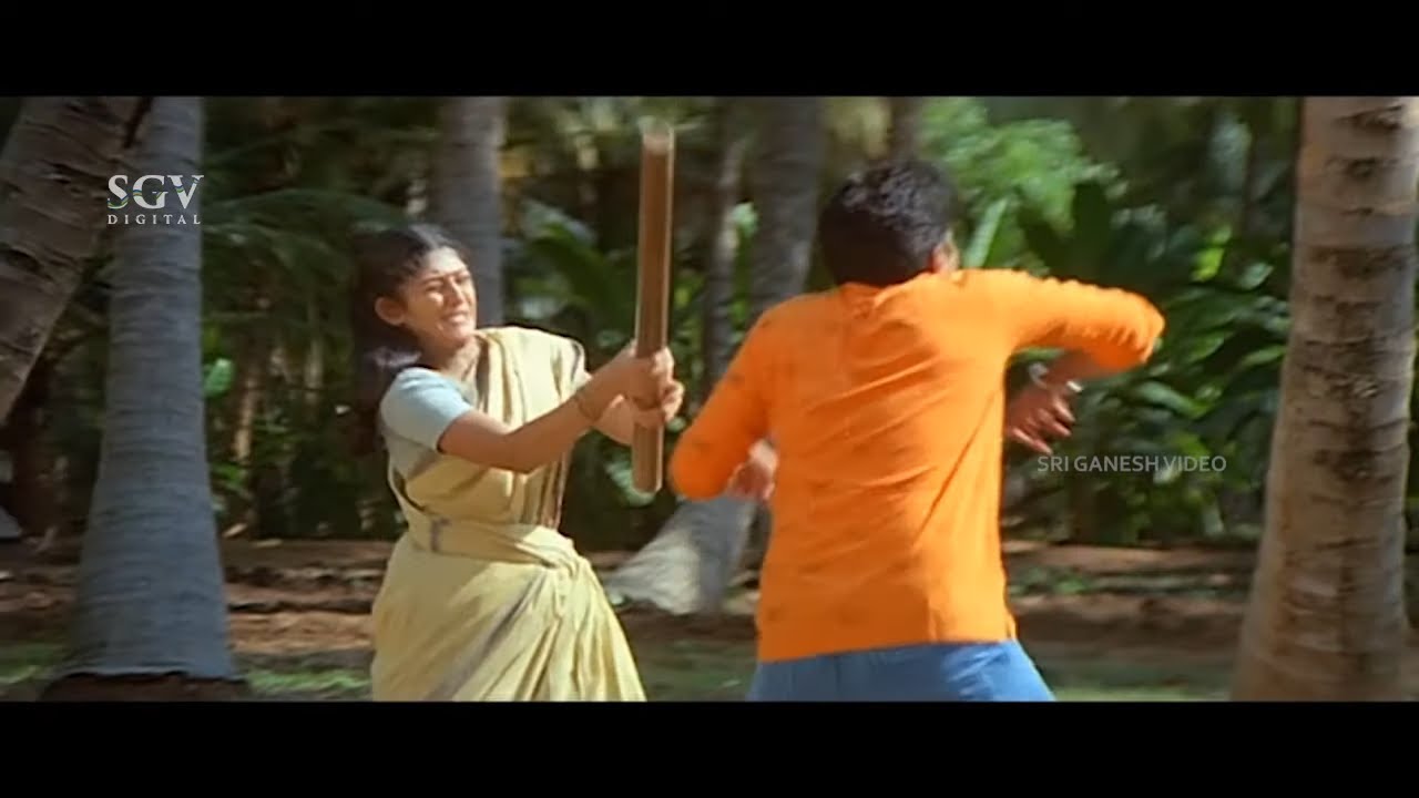 Radhika Kumaraswamy Fights With Rowdies To Save Husband Scenes | Mane Magalu Kannada Movie