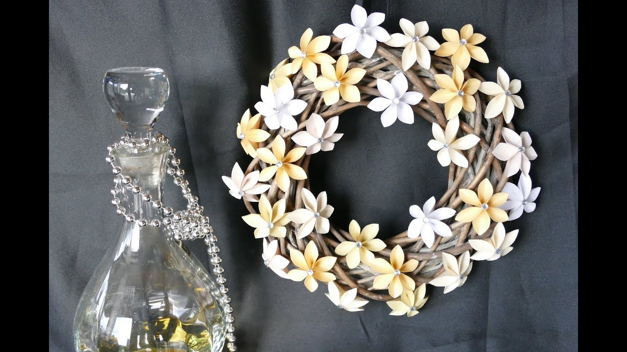 Frühlingsdeko basteln – Blüte basteln – Blume basteln – Kranz basteln – DIY Wohndeko