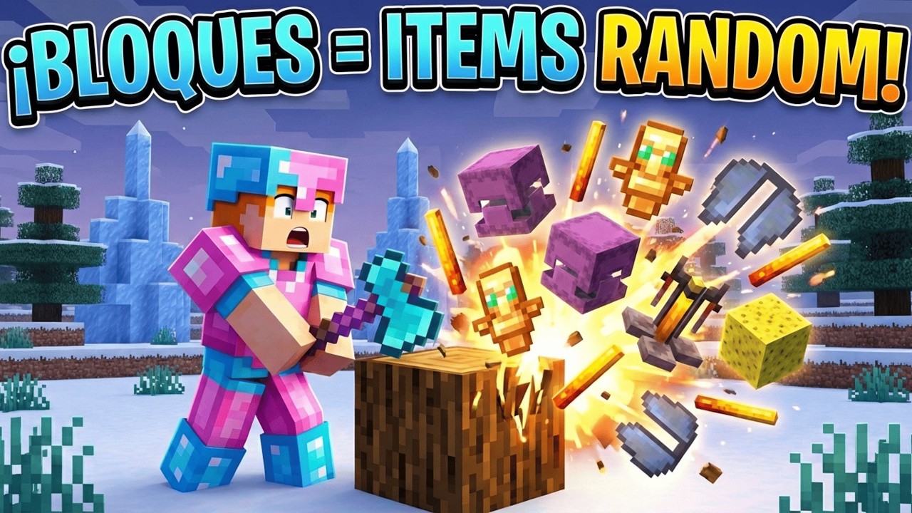 Minecraft pero cada BLOQUE da un ÍTEM RANDOM…😱