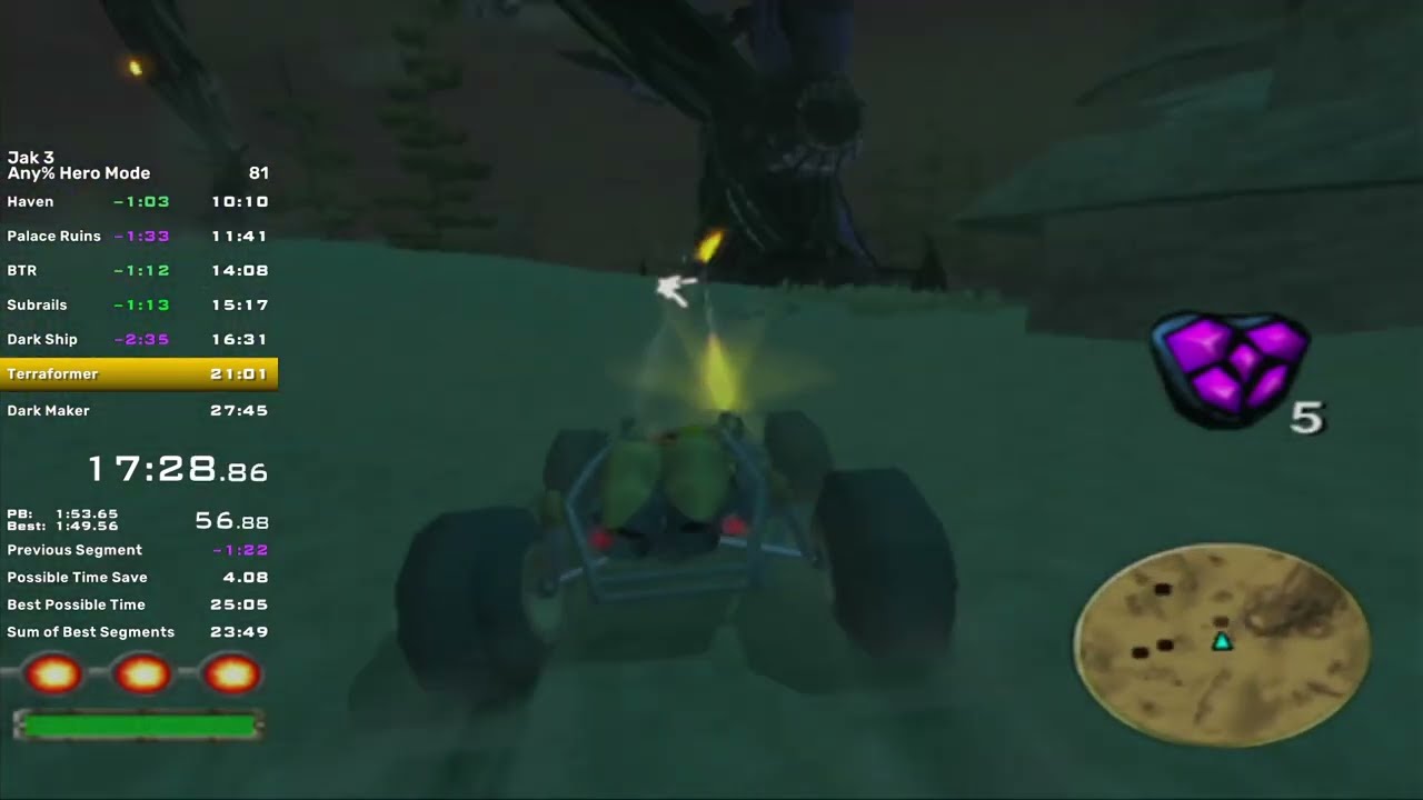 [OLD PB] Jak 3 Hero Mode Speedrun in 24:17