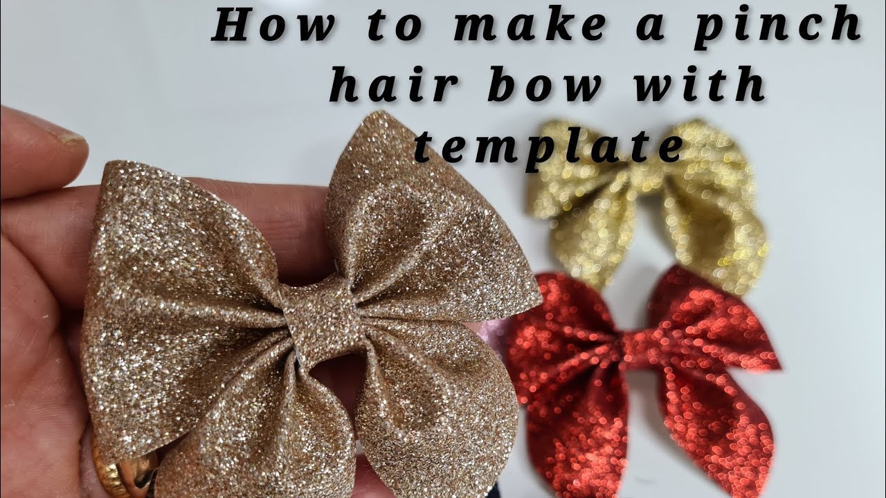how to make a pinch hair bow with template