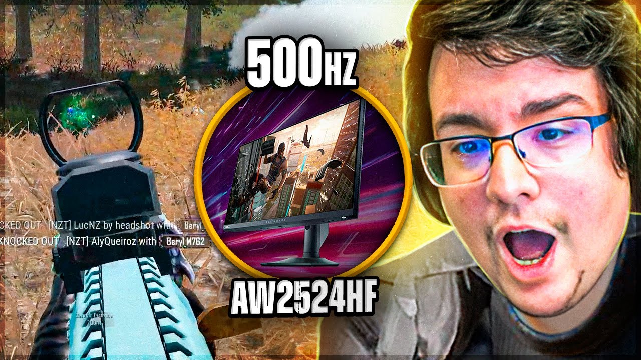 ESTREANDO MEU NOVO MONITOR DE 500HZ NO PUBG! INSANO!
