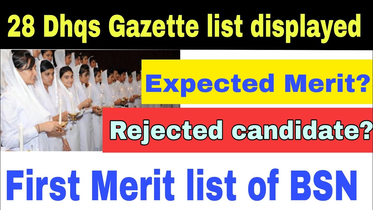 28 dhqs Gazette list displayed. Expected merit for bsn. Thebestnurse