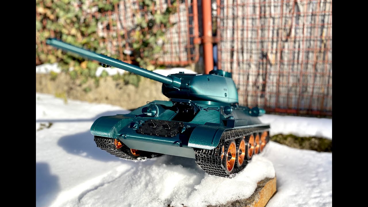 RC tank T- 34/85 1:10 vyrobený na 3D tiskárně