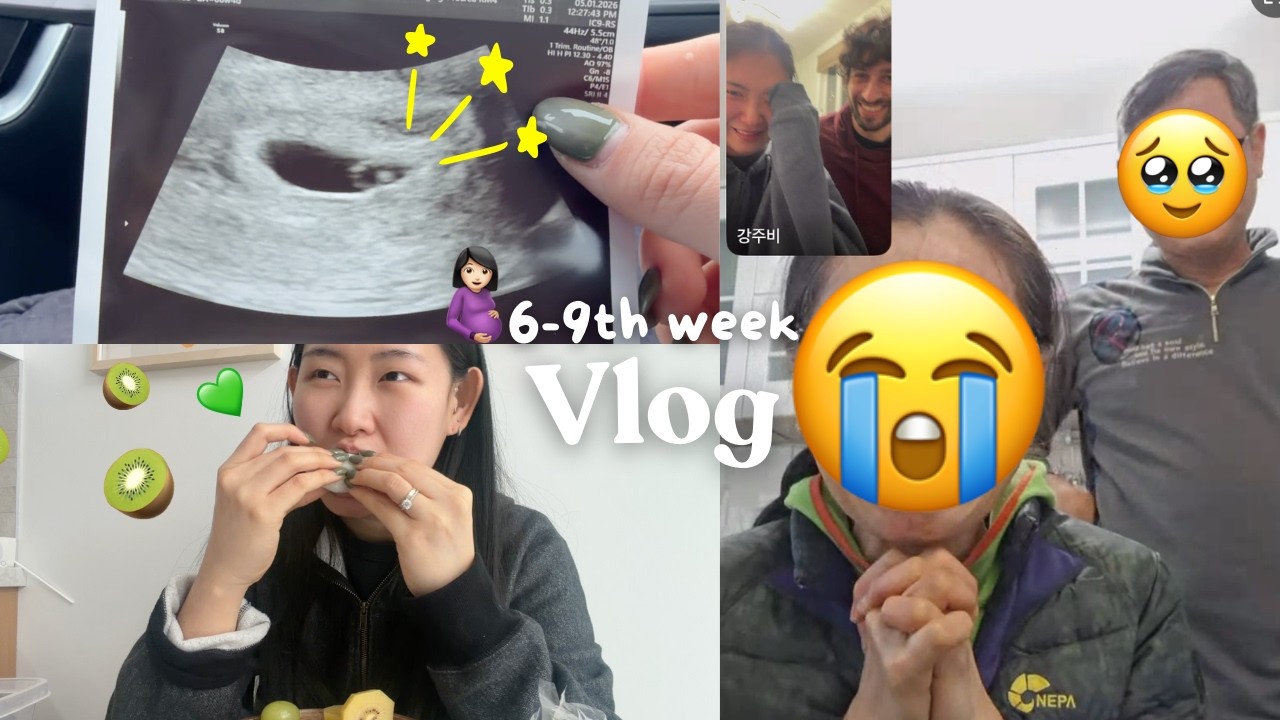 Eng) 제가 입덧이요? 왜요?ㅠ 6-9주차 먹토일상, 엄마아빠한테 임밍아웃하기🥹💧