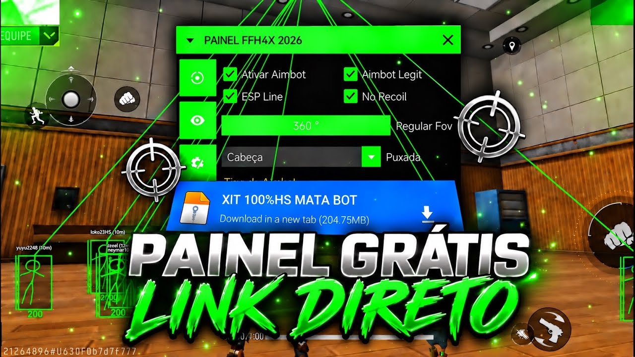 PAINEL🚀🔥XIT REGEDIT MOBILE GR&Aacute;TIS PARA FF 2026 + FFH4X PARA ANDROID E IPHONE XIT PARA MOBILE FF