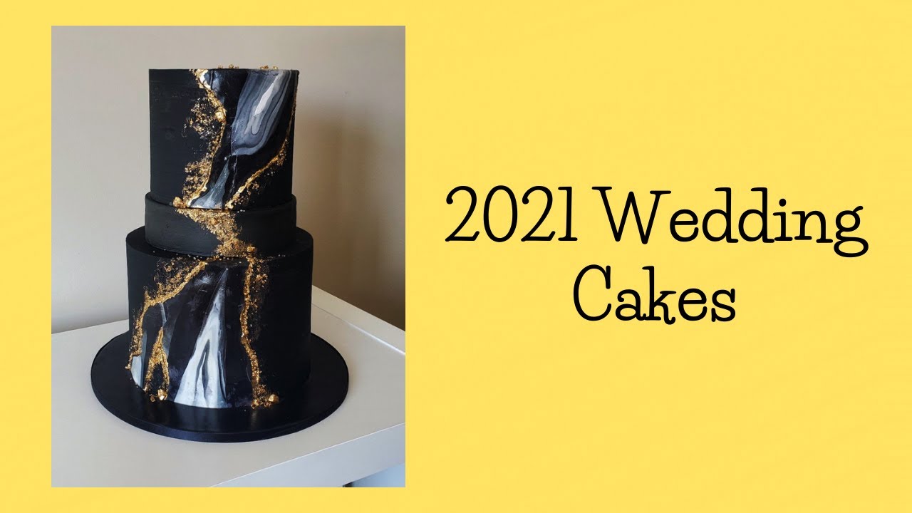 Cake Decorating Tutorial | Black Agate Cake Tutorial | 2021 Wedding Cake Ideas