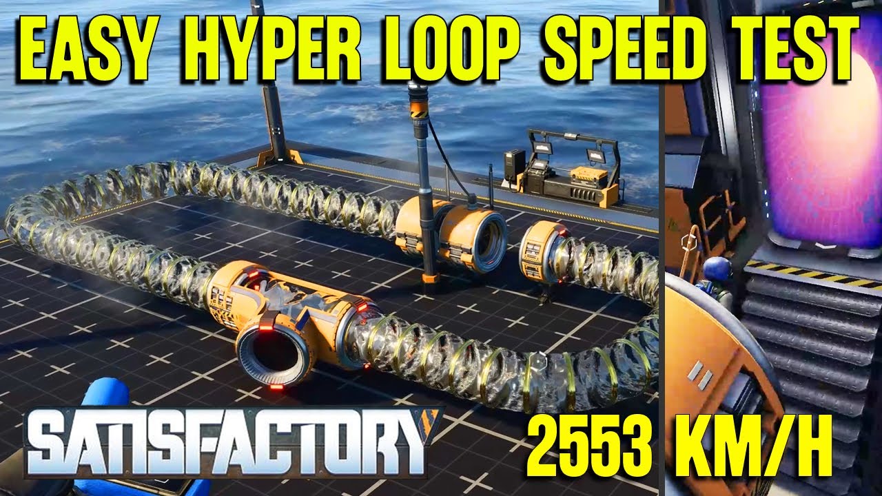 EASY BUILD Hypertube Cannon/Booster & Speed Test | Satisfactory Blueprint Designer