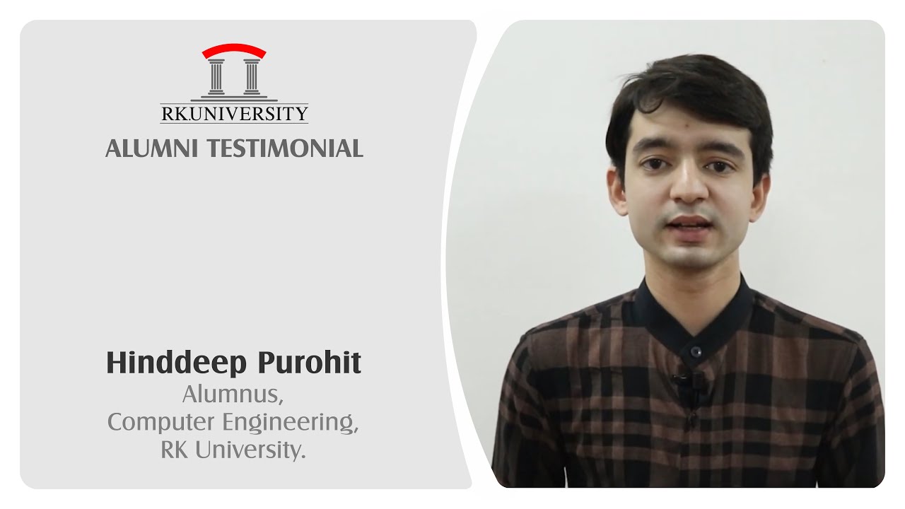 Alumni Testimonial | Hinddeep Purohit | Computer Engineering | RK University