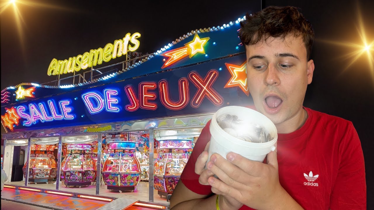 70&euro; DANS une MACHINE &agrave; SOUS &agrave; la FETE FORAINE (Rouen)