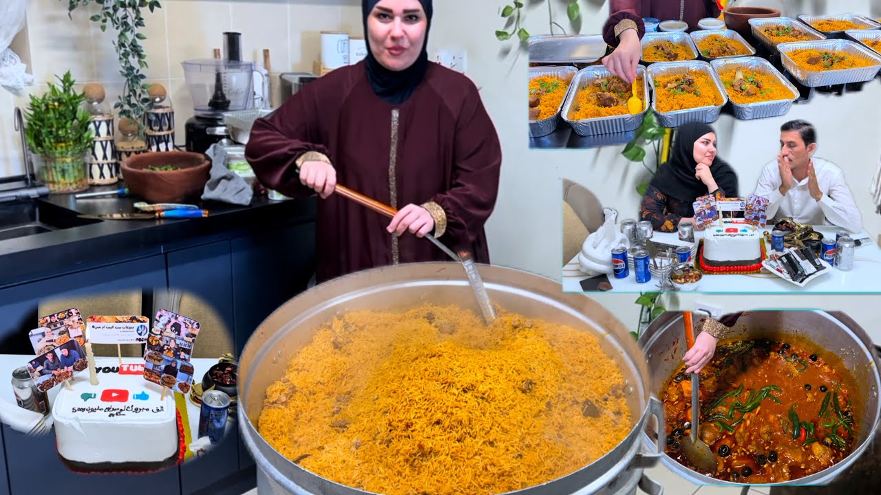 #‏ ‏أكبر  جدر كبسة باللحم بدون مايعجن لوجه الله تعالى مناسبة دخولي ‏1,500,000 متابع على ال YouTube