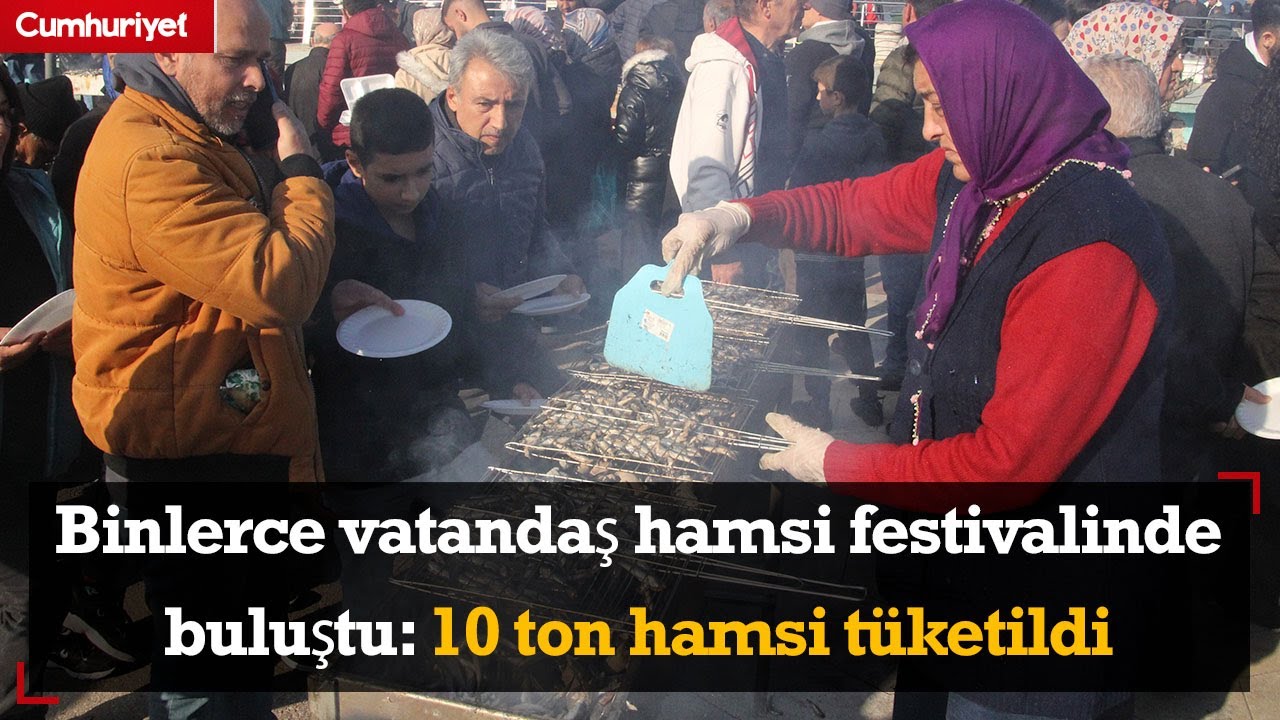 Binlerce vatandaş hamsi festivalinde buluştu: 10 ton hamsi tüketildi
