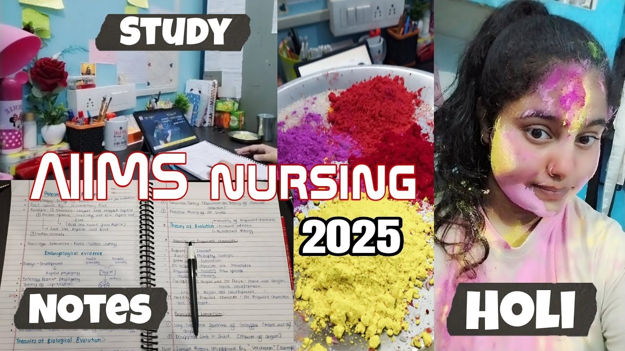 Preparing for test// AIIMS nursing//Study vlogs 📚✏️📖 2025