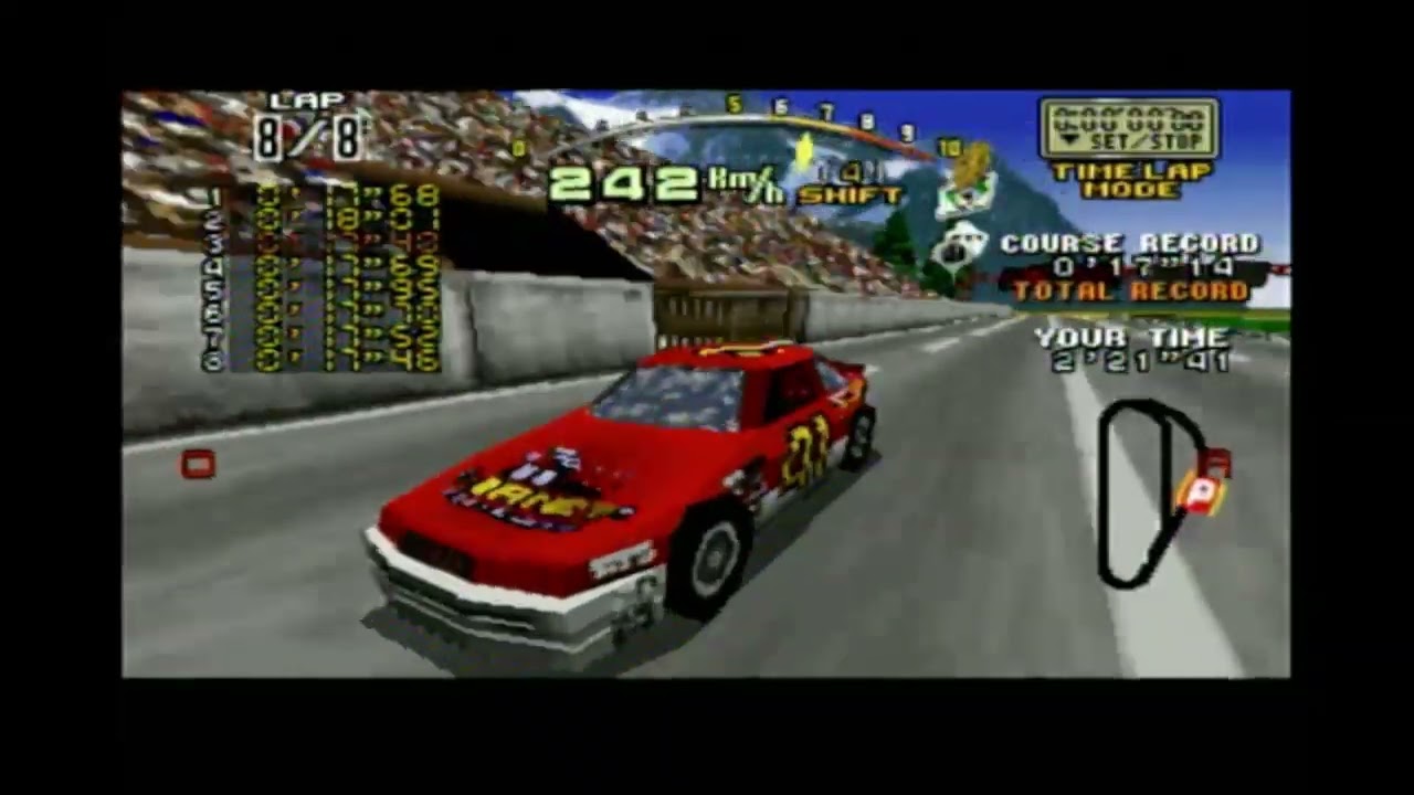 Daytona USA - Sega Saturn  - Time Lap Red Hornet - Beginnner Normal