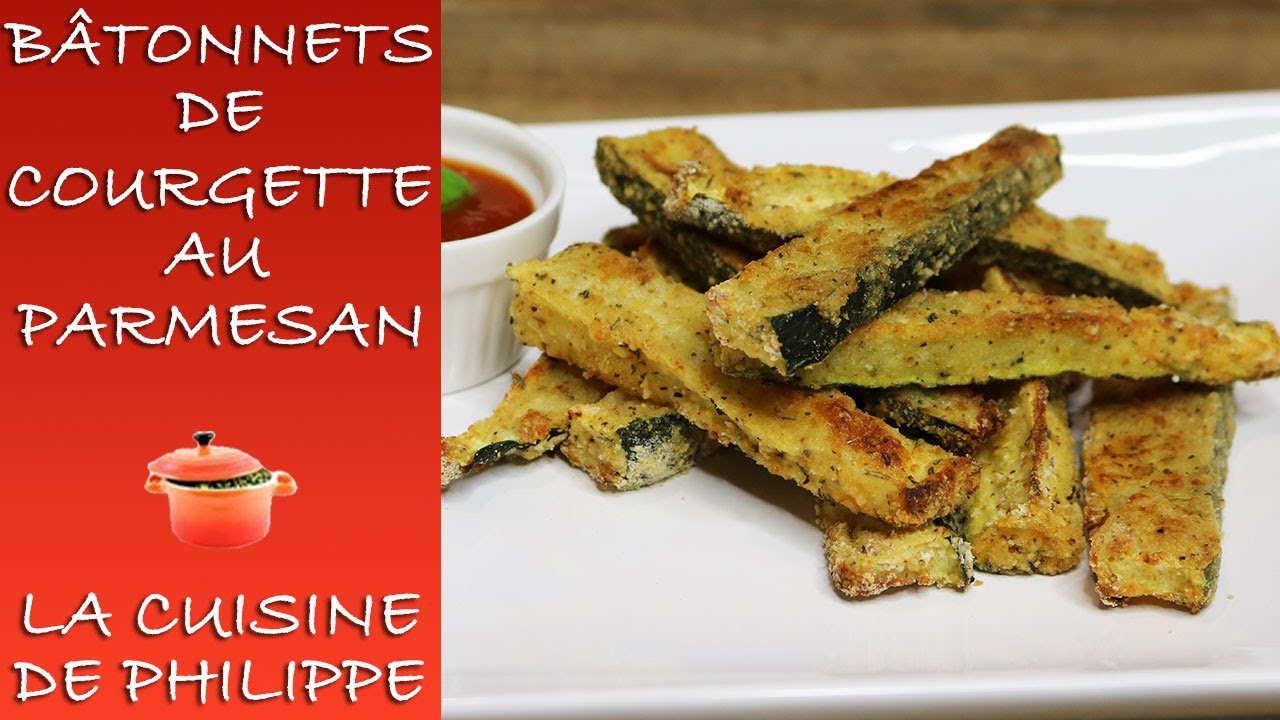 Bâtonnets de courgette au parmesan