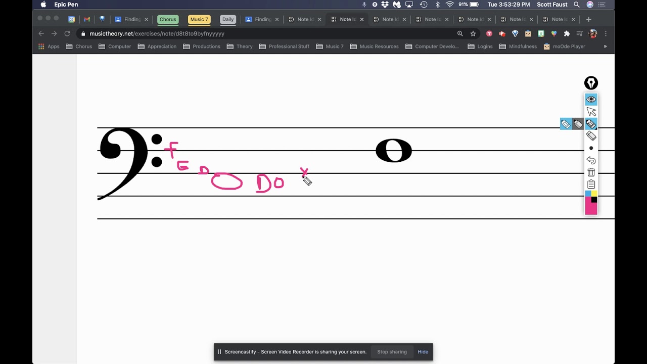 How to figure out the solfege note on treble and bass clef