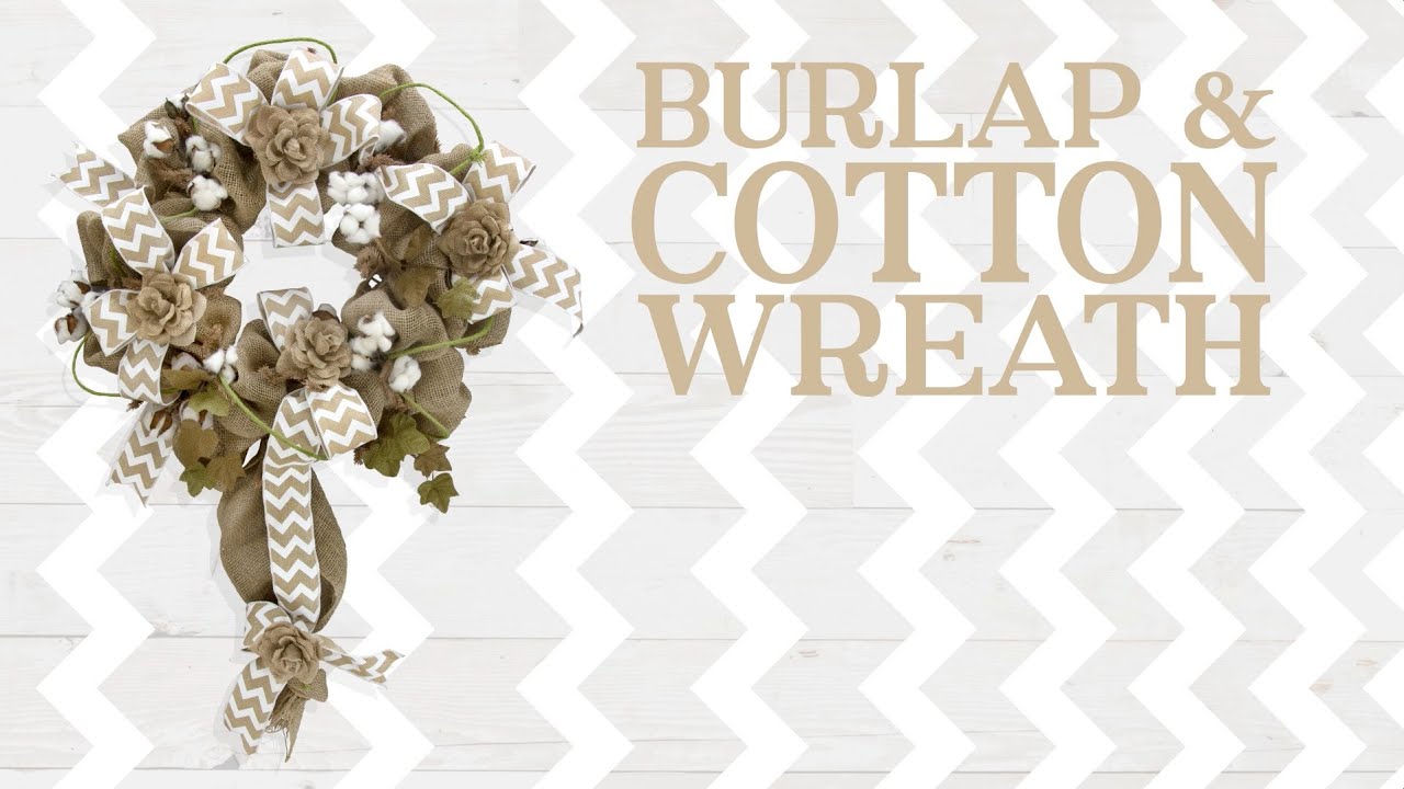Burlap & Cotton Wreath
