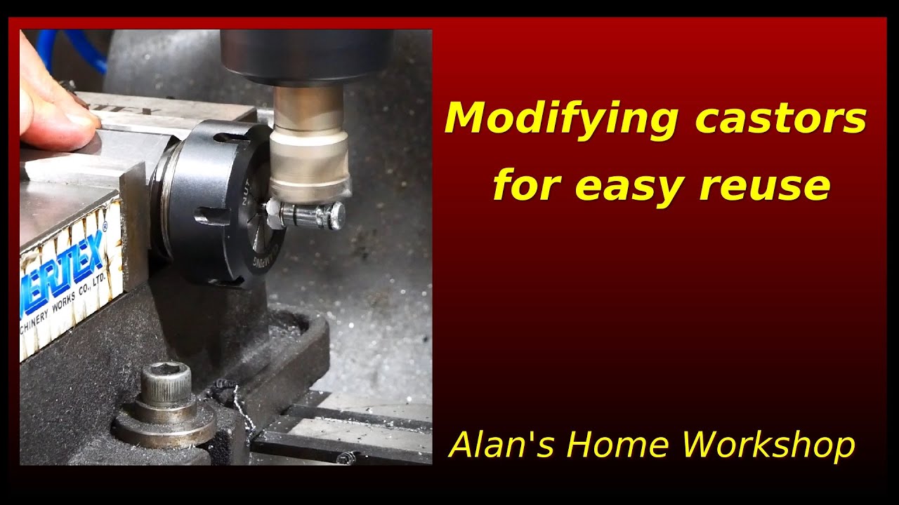Modifying castor wheels for easy remounting.