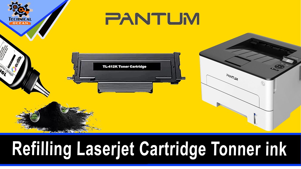 Refilling Pantum LaserJet Printers Toner Cartridge | How to refill Pantum Ink Cartridge