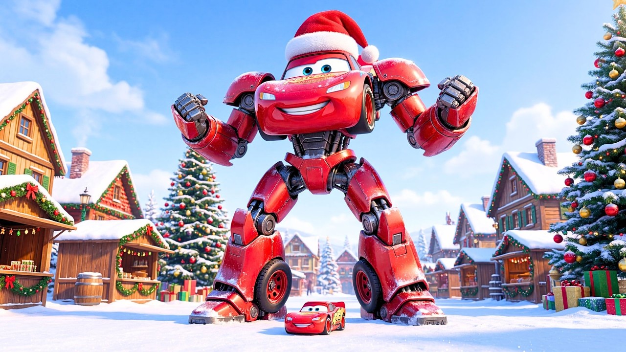 McQueen Transforms into a Giant Robot 🤖🚗 Destroys Christmas! 🎄 | AI