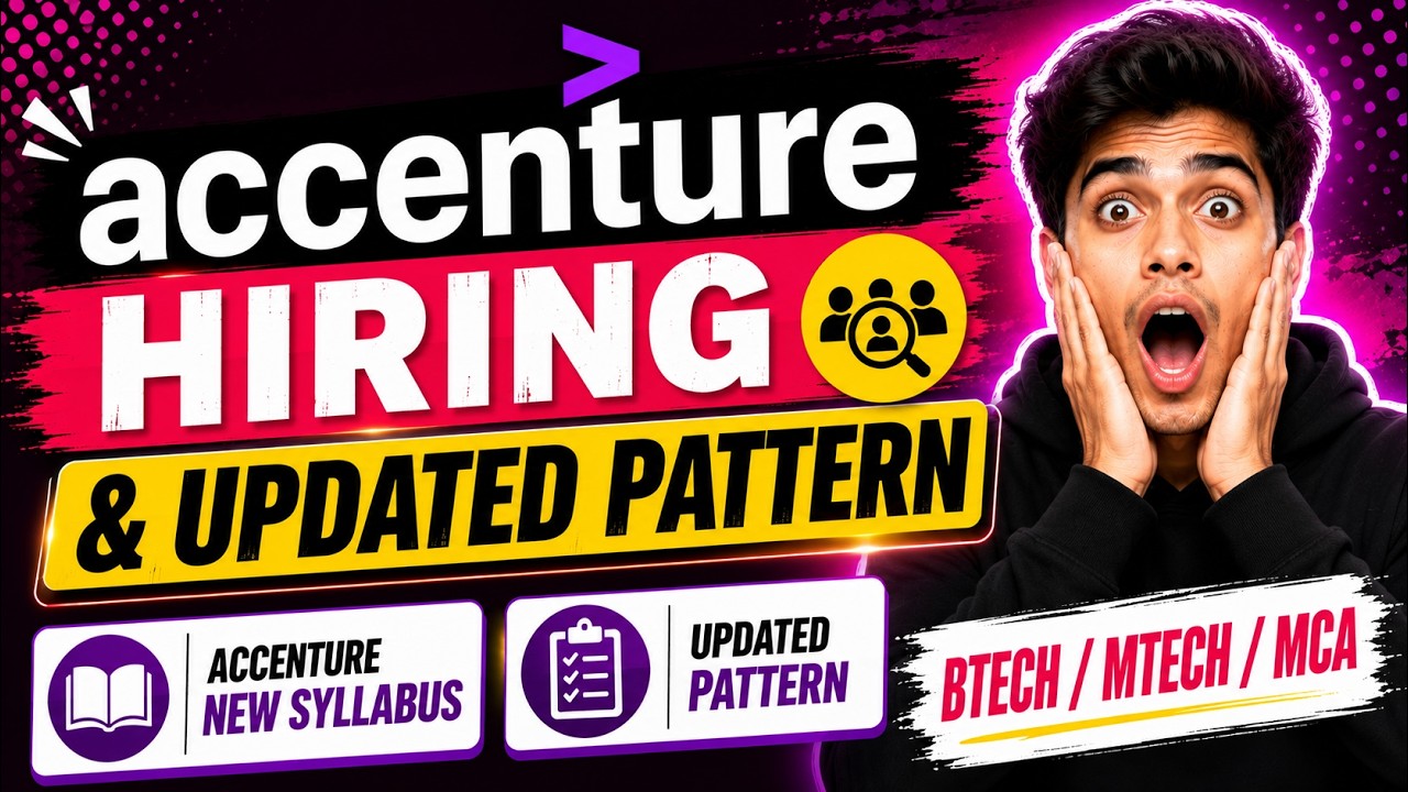 😱Accenture Hiring & Updated Pattern | Accenture New Syllabus | Btech/Mtech/MCA