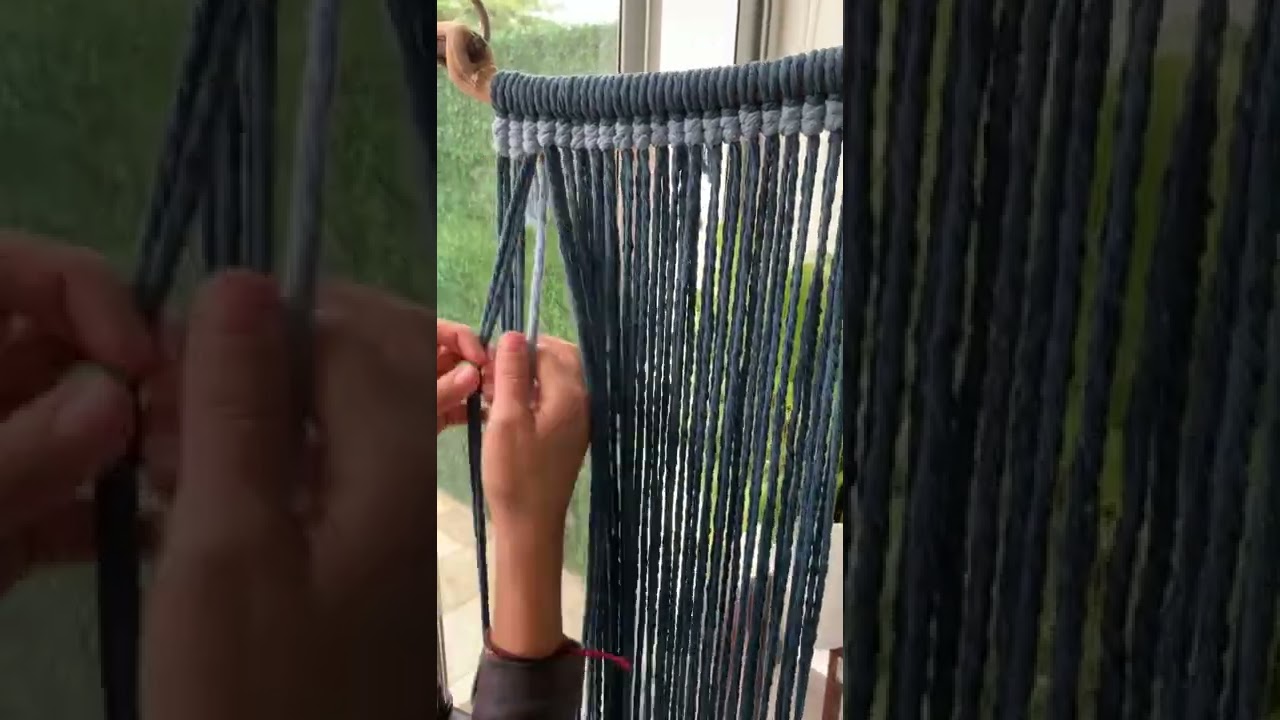 Macramé 🧶 tapiz bicolor