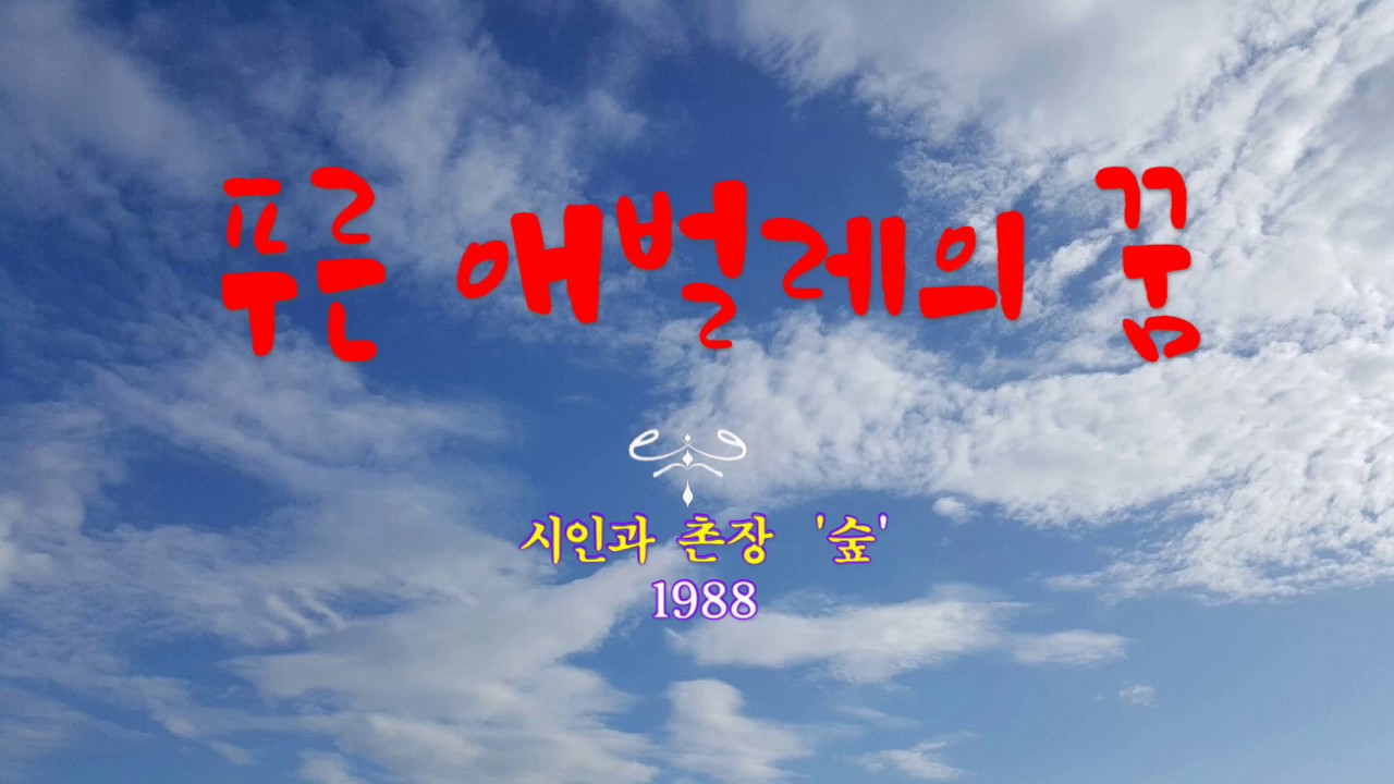 푸른애벌레의 꿈 시인과촌장 1988