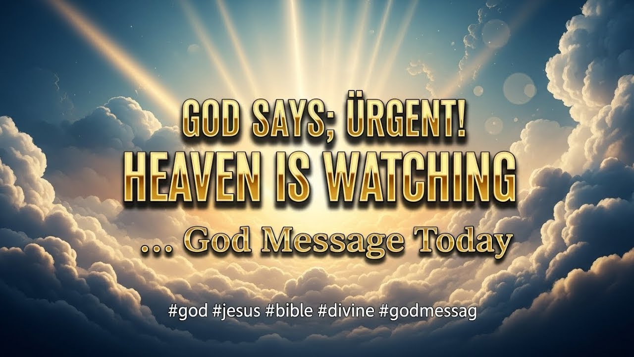 GOD SAYS; URGENT! HEAVEN IS WATCHING.....God Message Today #god #jesus #bible #divine #godmessage