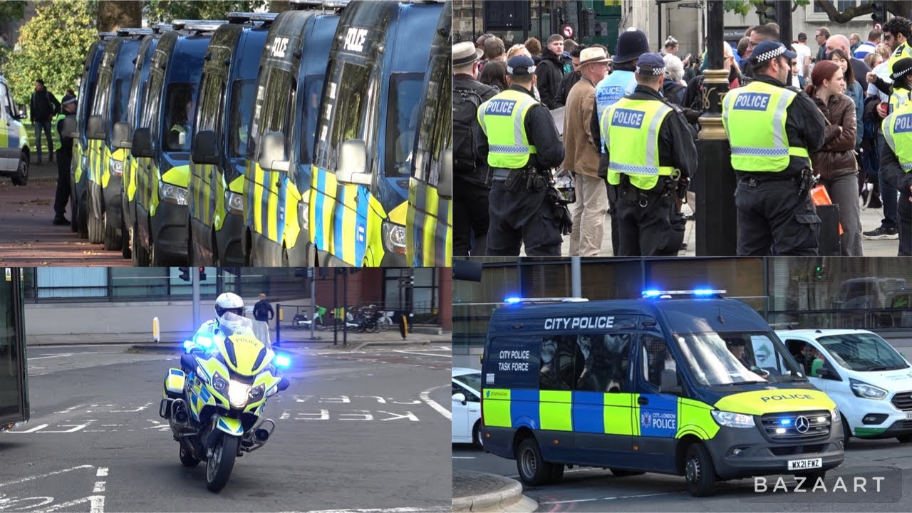 Large Policing Operation for Palestine Demonstration, Police + Other Responses during the event.