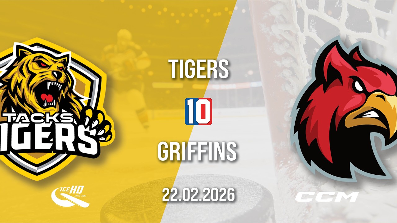 Super Tacks Tigers vs Griffins - Div 10 - 22nd February - iceHQ Rec League ice hockey