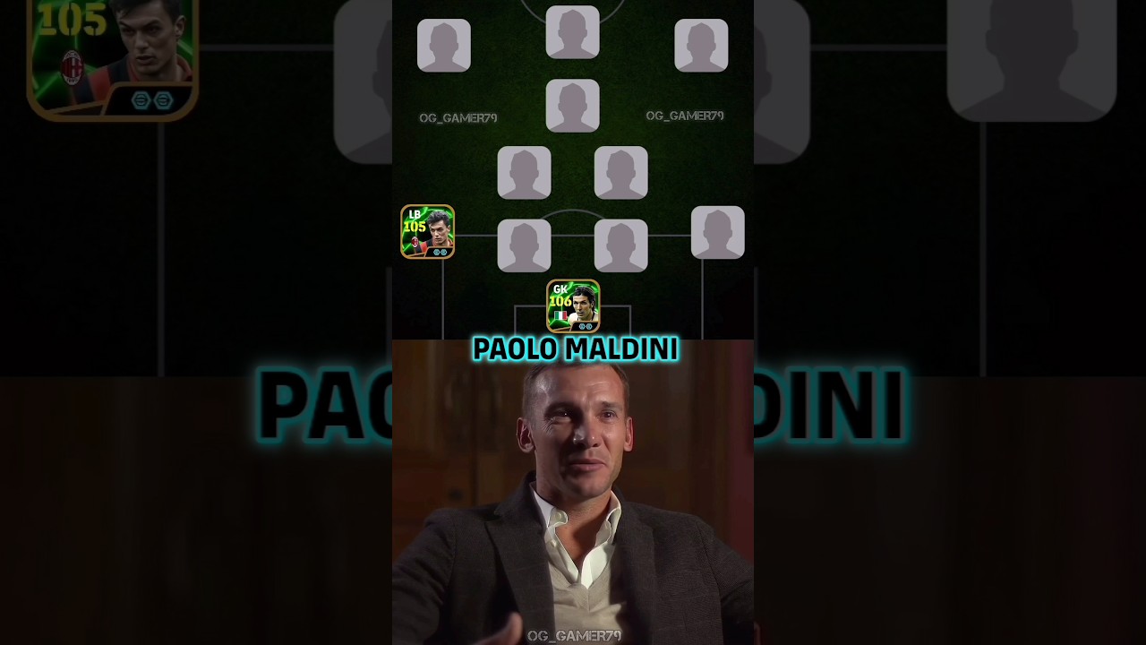 Andriy Shevchenko Picked His Ultimate Dream XI 😱🔥 #efootball2024 #efootball2023