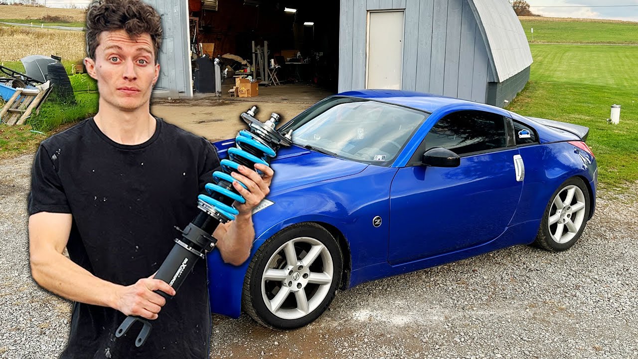 Занижение подвески моего 350z за небольшие деньги | Установка койловеров 350z