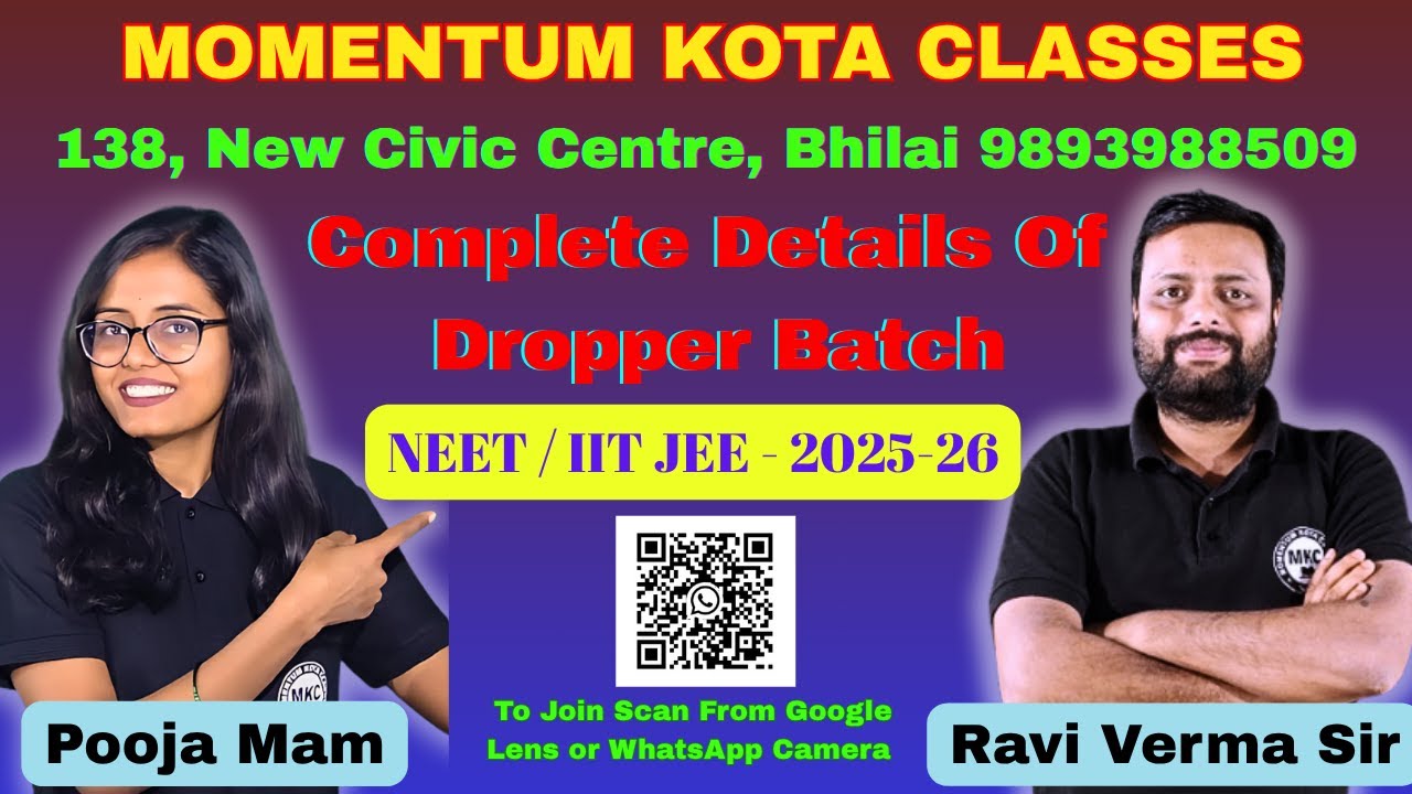 Complete Details Of Dropper Batch | NEET / IIT JEE - 2025-26 | MOMENTUM KOTA CLASSES #neet2025
