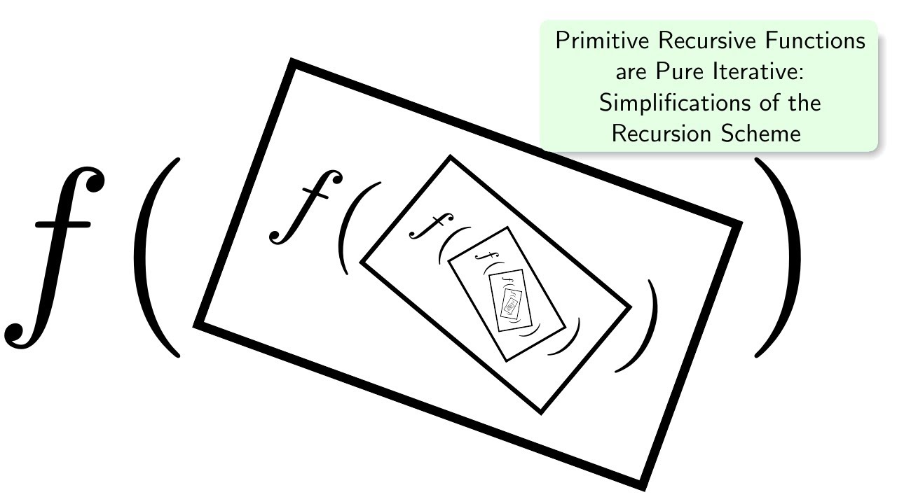 Primitive Recursive Functions are Pure Iterative: Simplifications of the Recursion Scheme