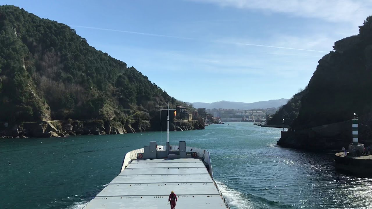 m.v. Cederborg arrival Port of Pasajes, Spain