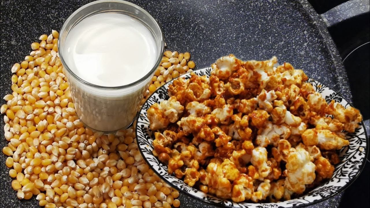 KARAMELL POPCORN REZEPT || MIT NUR 1 GLAS MAIS UND MILCH || SEHR LECKER |ÜBERRASCHE KINDER #popcorn