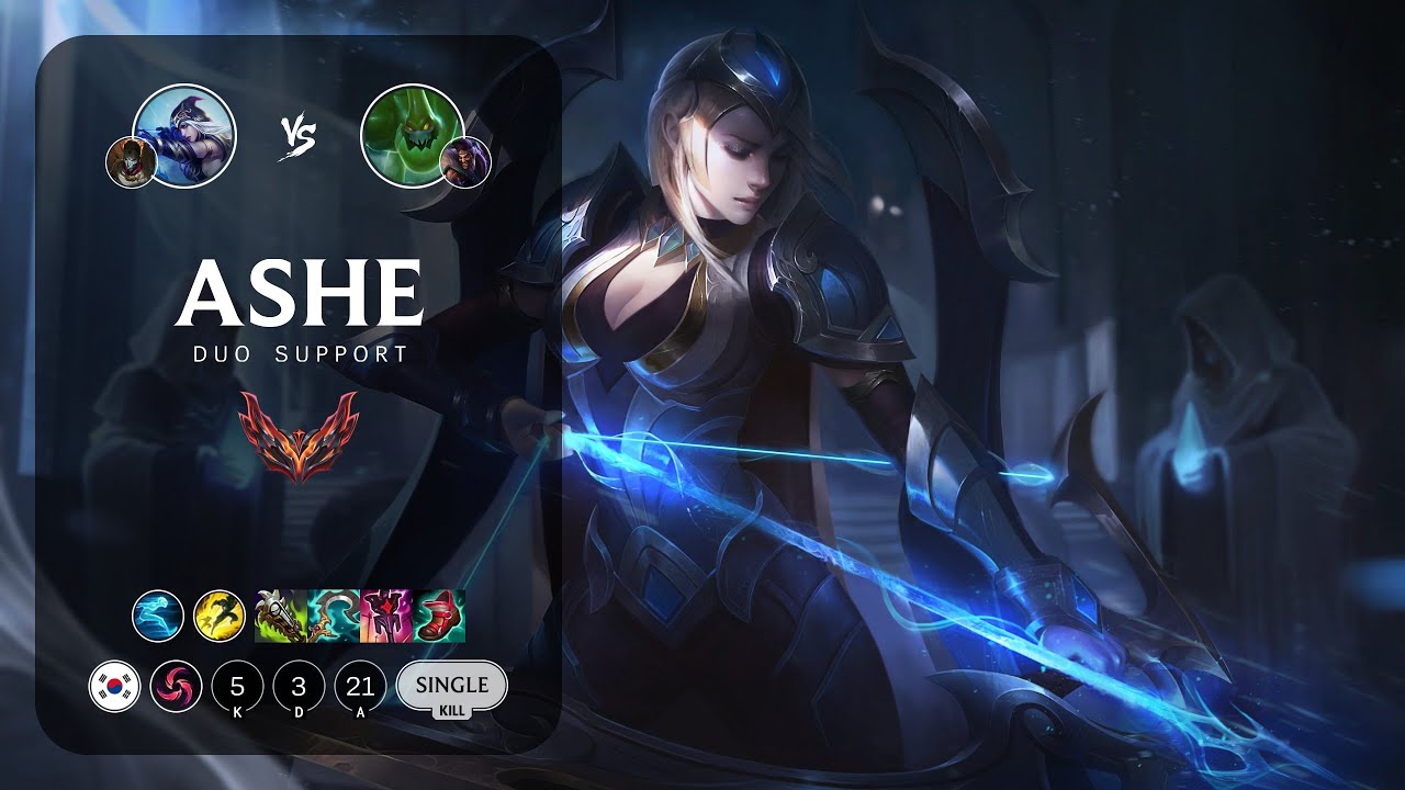 Ashe Support vs Zac - KR Grandmaster Patch 13.13