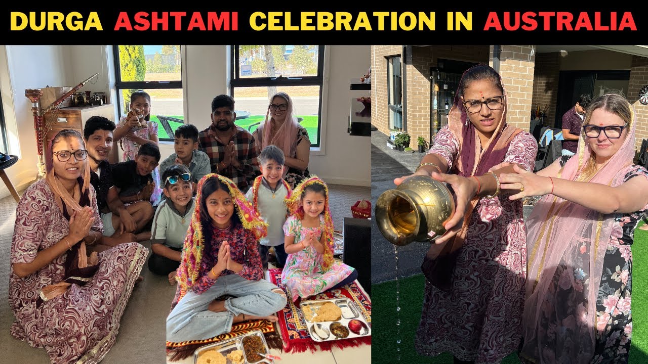 DURGA ASHTAMI CELEBRATION IN AUSTRALIA 😃 KANYA PUJAN