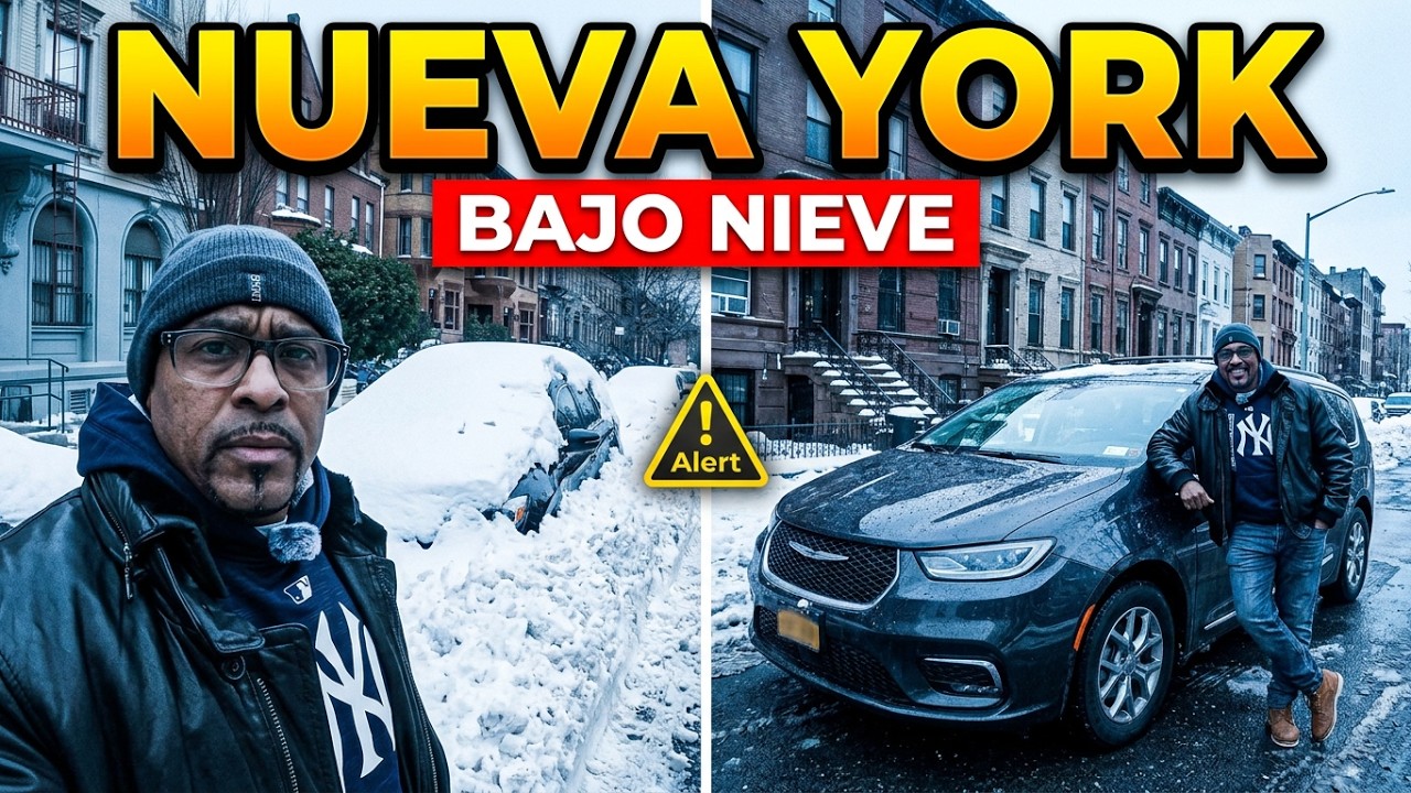 Desenterrando mi carro bajo Nieve en New York 🥶❄️