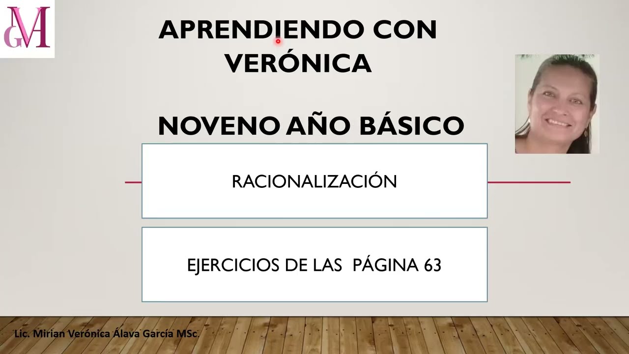 Racionalización de noveno año básico, página 63 de libro de matemática 2025